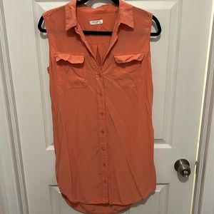 Equipment silk dress coral sz M